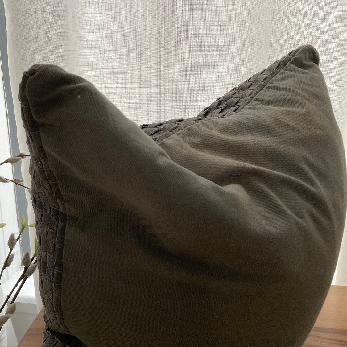 Gray Suede Pillow