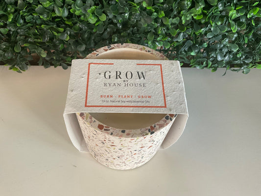 GROW- Lavender Eucalyptus Candle - Terrazzo Pot