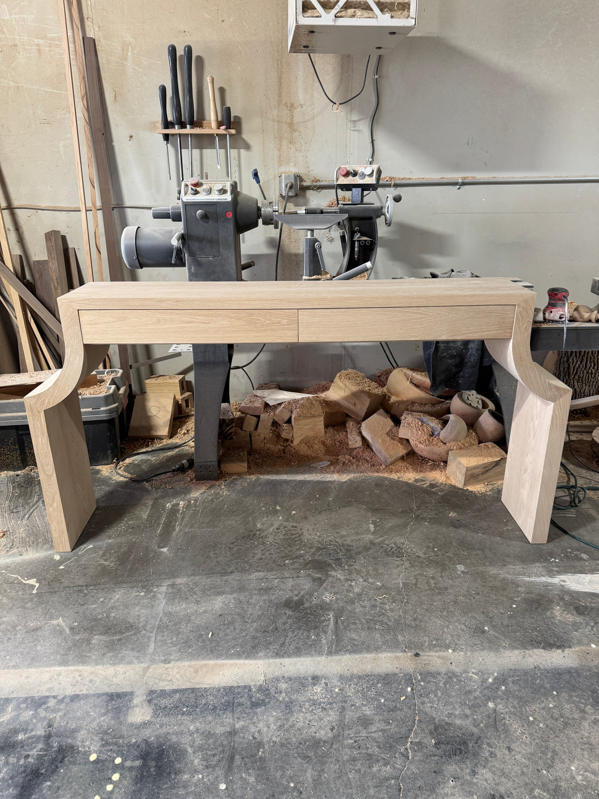White Oak Console Table