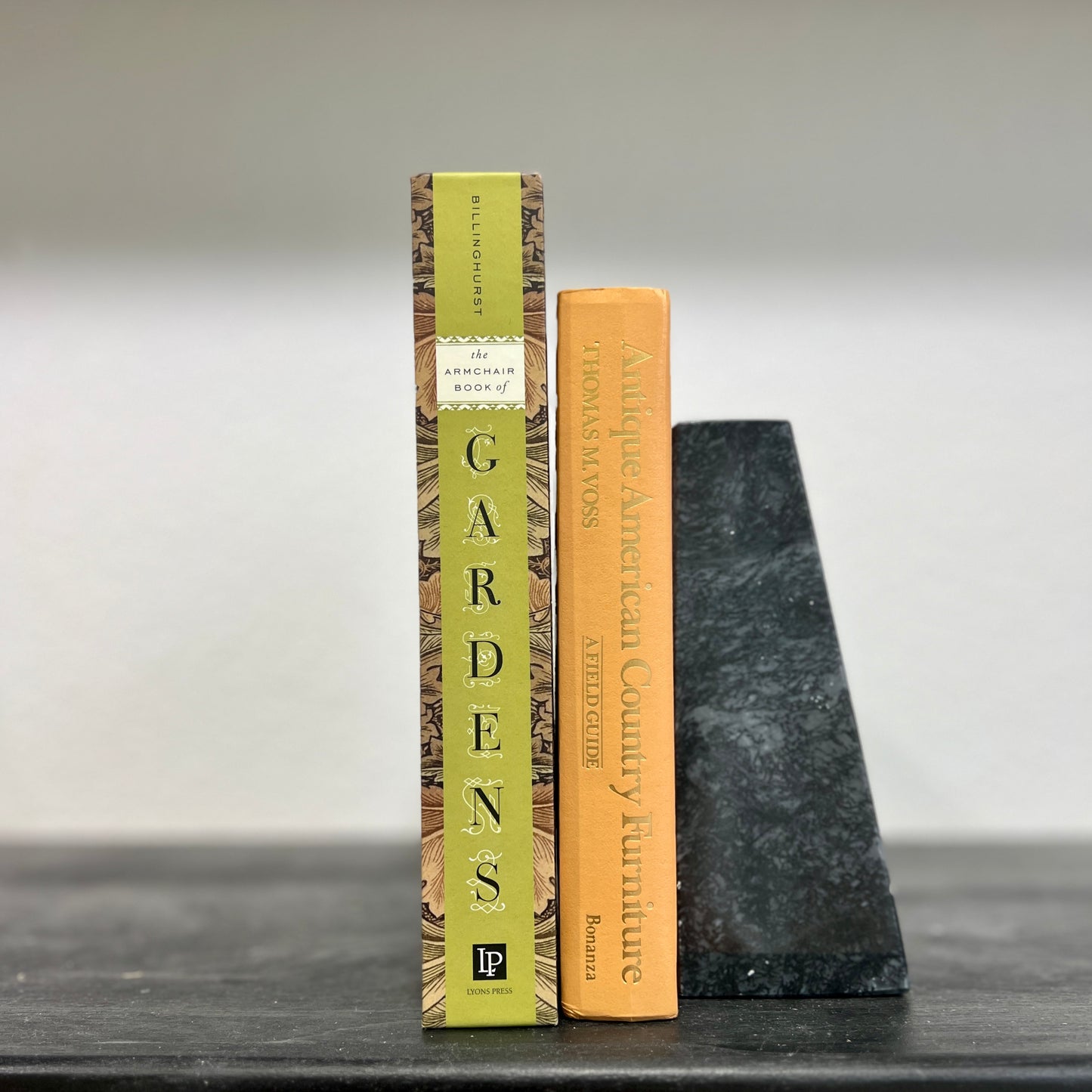 Black marble bookend