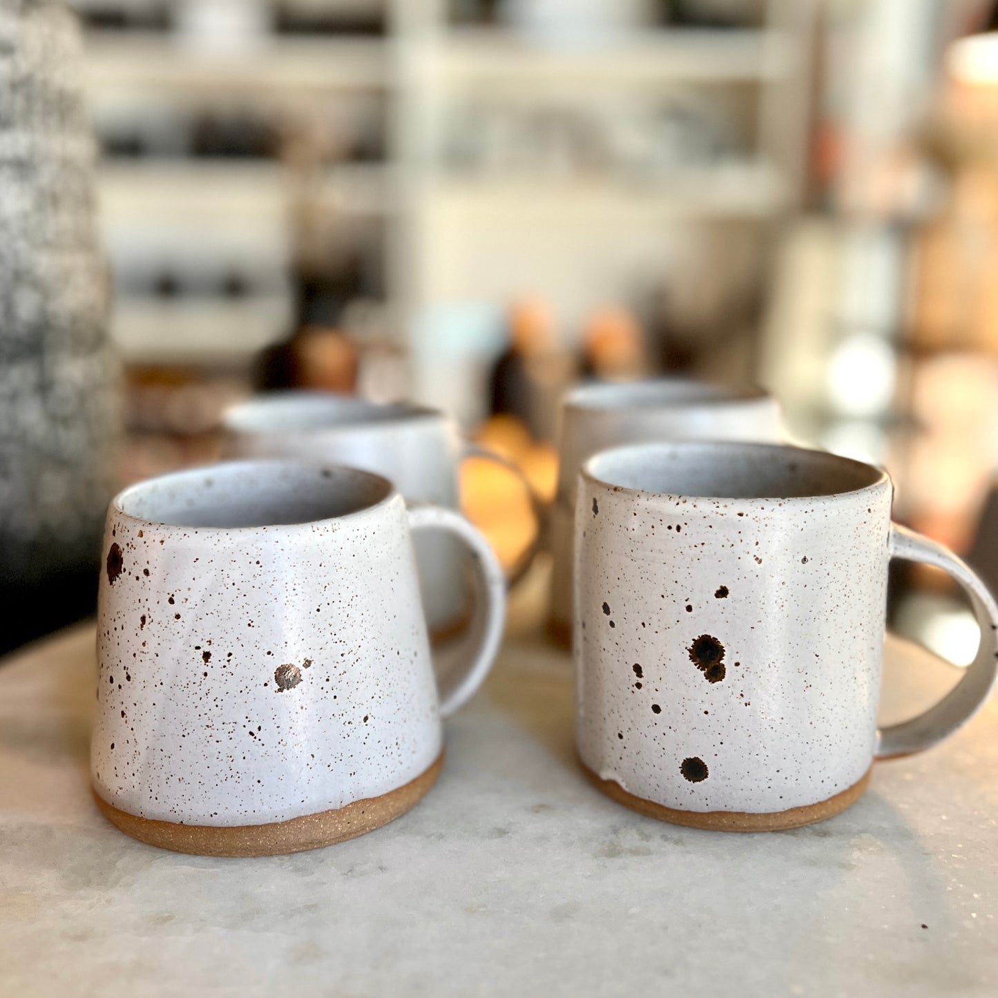 Speckled mugs