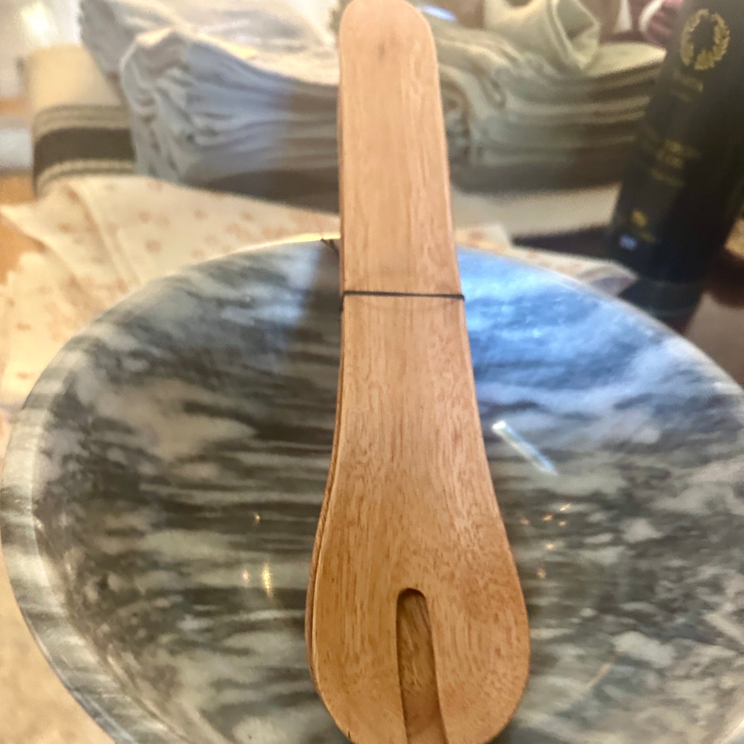 "Scoop" Style Salad Server Set - 12inches long