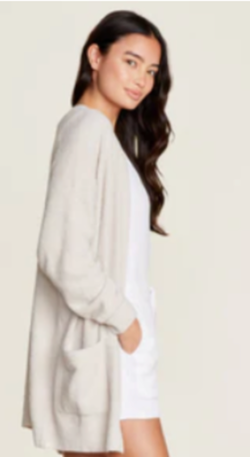 CozyChic Lite® Ribbed Edge Cardi | Bisque