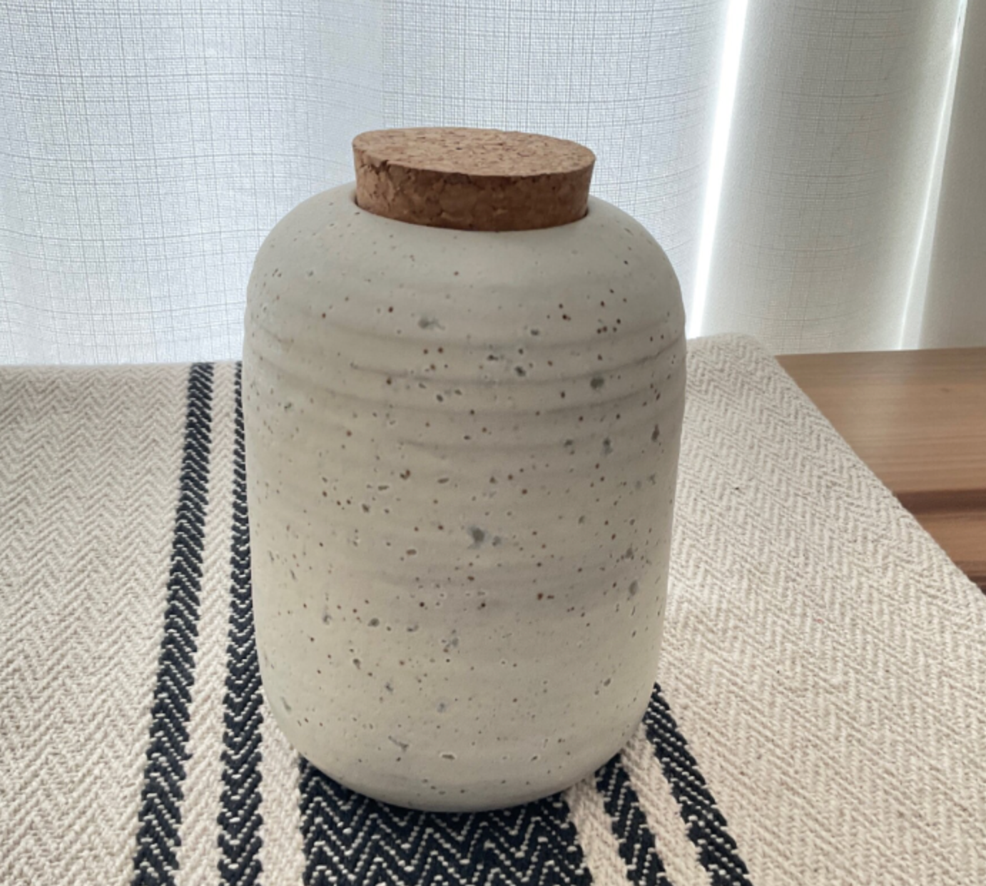 Speckled cream color ceramic -medium
