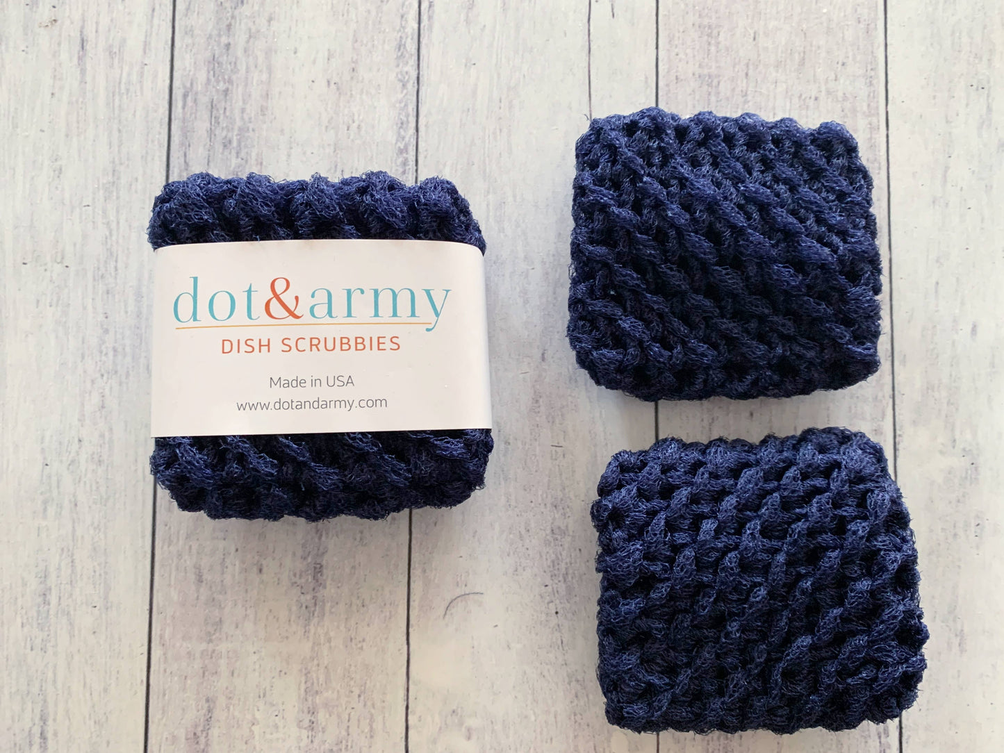 Dish Scrubbies, set of two: Navy blue